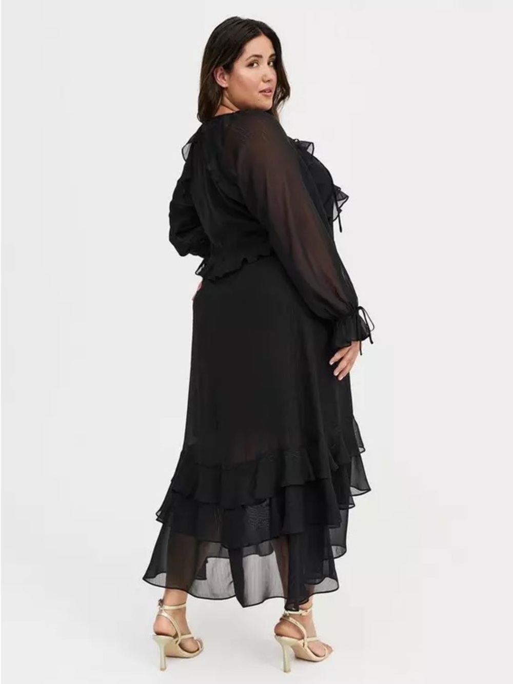 torrid Black Ruffle Tiered Maxi Dress - Picture 3 of 4